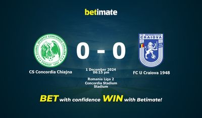 Soi kèo CS Concordia Chiajna vs FC U Craiova 1948, Tỷ lệ & Mẹo cá cược 01/12/2024