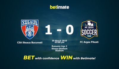 Soi kèo CSA Steaua Bucuresti vs FC Arges Pitesti, Tỷ lệ & Mẹo cá cược 30/03/2025