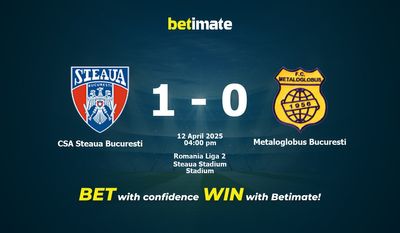 Soi kèo CSA Steaua Bucuresti vs Metaloglobus Bucuresti, tỷ lệ và tip cá cược 12/04/2025