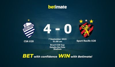 Soi kèo CSA U20 vs Sport Recife U20, tỷ lệ & tip cá cược 06/09/2023