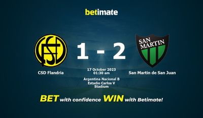 Dự đoán CSD Flandria vs San Martin de San Juan, Tỷ lệ & Mẹo cá cược 16/10/2023