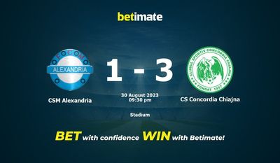 Soi kèo CSM Alexandria vs CS Concordia Chiajna, Tỷ lệ & Mẹo cá cược 30/08/2023