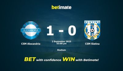 Soi kèo CSM Alexandria vs CSM Slatina, tỷ lệ cá cược 02/09/2023