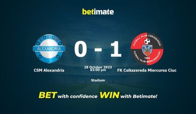 Soi kèo CSM Alexandria vs FK Csikszereda Miercurea Ciuc, Tỷ lệ & Mẹo cá cược 28/10/2023
