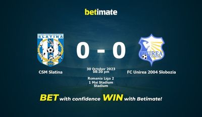 Soi kèo CSM Slatina vs FC Unirea 2004 Slobozia, Tỷ lệ & Mẹo cá cược 30/10/2023