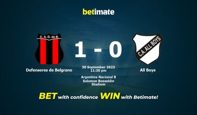 Dự đoán Defensores de Belgrano vs All Boys, Tỷ lệ & Mẹo cá cược 30/09/2023