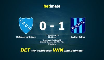 Dự đoán Defensores Unidos vs CA San Telmo, Tỷ lệ & Mẹo cá cược 30/03/2025