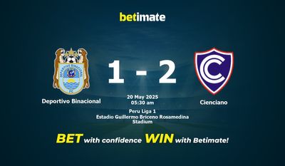Dự đoán Deportivo Binacional vs Cienciano, Tỷ lệ & Mẹo cá cược 19/05/2025