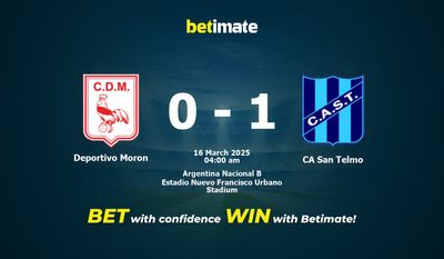 Dự đoán Deportivo Moron vs CA San Telmo, Tỷ lệ & Mẹo cá cược 15/03/2025