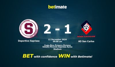 Dự đoán Deportivo Saprissa vs AD San Carlos, Tỷ lệ & Mẹo cá cược 11/12/2024
