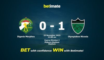 Dự đoán Digenis Morphou vs Olympiakos Nicosia, Tỷ lệ & Mẹo cá cược 24/11/2023