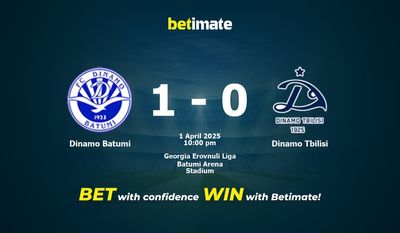 Dự đoán Dinamo Batumi vs Dinamo Tbilisi, Tỷ lệ cược & Mẹo cá cược 04/01/2025