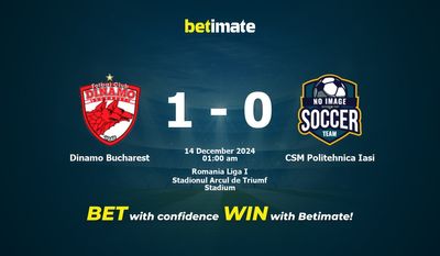 Dự đoán Dinamo Bucharest vs CSM Politehnica Iasi, Tỷ lệ & Mẹo cá cược 13/12/2024