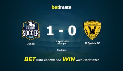 Dự đoán Duhok vs Al Qadsia SC, Tỷ lệ cược & Mẹo cá cược 04/15/2025