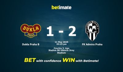 Dự đoán Dukla Praha B vs FK Admira Praha, tỷ lệ và tip cá cược 11/05/2025
