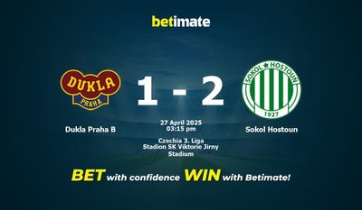 Sokol Hostoun vs Dukla Praha B vs Sokol Hostoun