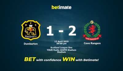 Dự đoán Dumbarton vs Cove Rangers, Tỷ lệ cược & Mẹo cá cược 04/12/2025