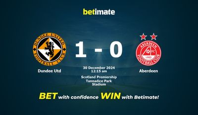 Dự đoán Dundee Utd vs Aberdeen, Tỷ lệ cược & Mẹo cá cược 29/12/2024