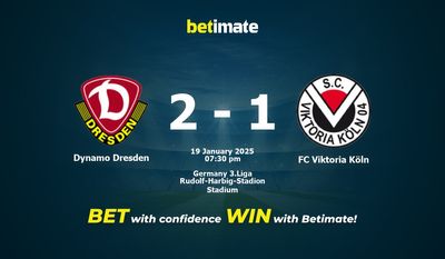 Dự đoán Dynamo Dresden vs FC Viktoria Köln, Tỷ lệ cược & Mẹo cá cược 01/19/2025