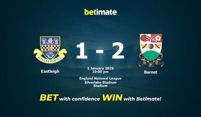 Dự đoán Eastleigh vs Barnet, Tỷ lệ cược & Mẹo cá cược 01/01/2025