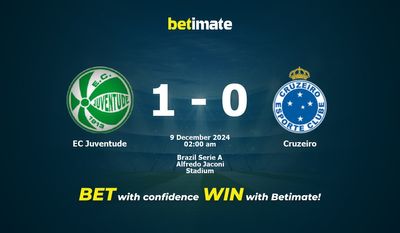 Dự đoán EC Juventude vs Cruzeiro, tỷ lệ và tip cá cược 08/12/2024