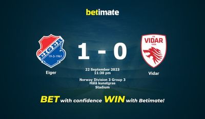 Dự đoán Eiger vs Vidar, Tỷ lệ & Mẹo cá cược 22/09/2023