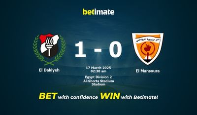 Dự đoán El Daklyeh vs El Mansoura, Tỷ lệ cược & Mẹo cá cược 03/16/2025