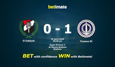 Dự đoán El Daklyeh vs Tersana SC, Tỷ lệ cược & Mẹo cá cược 29/04/2025