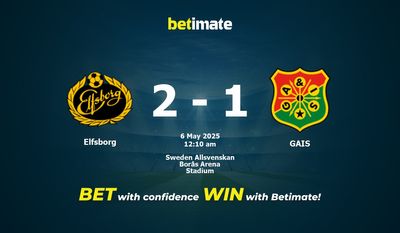 Dự đoán Elfsborg vs GAIS, Tỷ lệ cược & Mẹo cá cược 05/05/2025