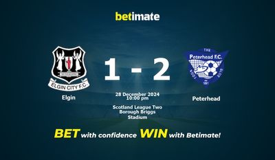 Dự đoán Elgin vs Peterhead, Tỷ lệ cược & Mẹo cá cược 28/12/2024