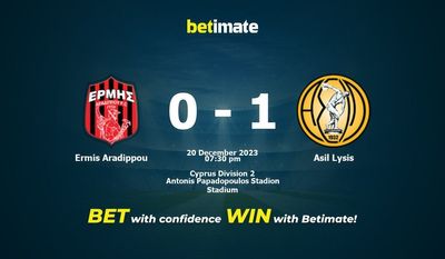 Dự đoán, tỷ lệ và mẹo cá cược Ermis Aradippou vs Asil Lysis 20/12/2023
