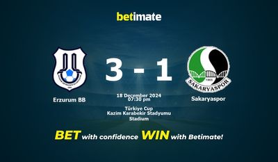 Dự đoán tỷ lệ, tỷ lệ & mẹo cá cược Erzurum BB vs Sakaryaspor 18/12/2024