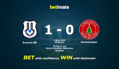 Dự đoán tỷ lệ, tỷ lệ và mẹo cá cược Erzurum BB vs Umraniyespor 04/05/2025