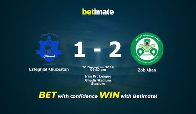 Dự đoán Esteghlal Khuzestan vs Zob Ahan, Tỷ lệ cược & Mẹo cá cược 12/10/2024