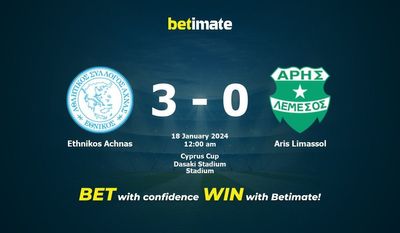 Dự đoán Ethnikos Achnas vs Aris Limassol, Tỷ lệ & Mẹo cá cược 17/01/2024