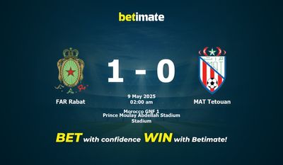 Dự đoán, Tỷ lệ cược và Mẹo cá cược FAR Rabat vs MAT Tetouan 05/08/2025