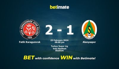 Dự đoán Fatih Karagumruk vs Alanyaspor, Tỷ lệ & Mẹo cá cược 25/02/2024