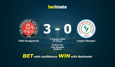 Dự đoán Fatih Karagumruk vs Caykur Rizespor, Tỷ lệ & Mẹo cá cược 07/01/2025