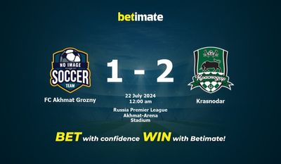 Soi kèo FC Akhmat Grozny vs Krasnodar, tỷ lệ và tip cá cược 21/07/2024