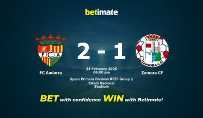 Dự đoán FC Andorra vs Zamora CF, Tỷ lệ cược & Mẹo cá cược 23/02/2025