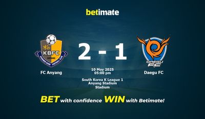 Dự đoán FC Anyang vs Daegu FC, Tỷ lệ cược & Mẹo cá cược 05/10/2025