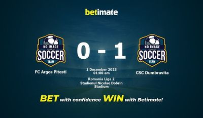 Dự đoán FC Arges Pitesti vs CSC Dumbravita, Tỷ lệ & Mẹo cá cược 30/11/2023