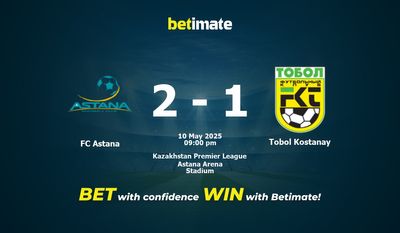Nhận định, soi kèo FC Astana vs Tobol Kostanay 10/05/2025