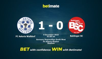 Soi kèo FC Astoria Walldorf vs Bahlinger SC, tỷ lệ và tip cá cược 08/12/2023