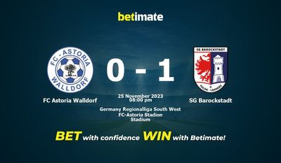Soi kèo FC Astoria Walldorf vs SG Barockstadt, Tỷ lệ & Mẹo cá cược 25/11/2023