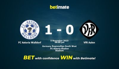 Soi kèo FC Astoria Walldorf vs VfR Aalen, tỷ lệ và tip cá cược 05/11/2023