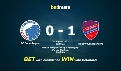 Soi kèo FC Copenhagen vs Rakow Czestochowa, tỷ lệ và tip cá cược 30/08/2023