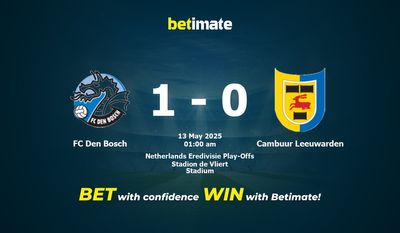 Nhận định dự đoán FC Den Bosch vs Cambuur Leeuwarden, tỷ lệ cá cược 12/05/2025