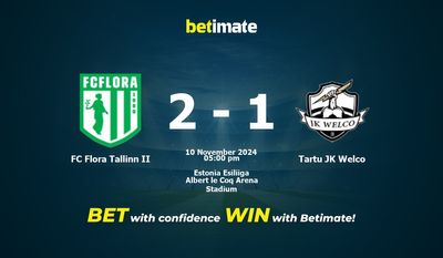 Dự đoán, tỷ lệ và tip cá cược FC Flora Tallinn II vs Tartu JK Welco 10/11/2024