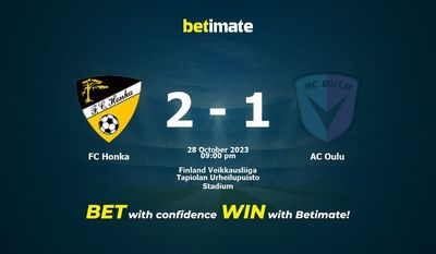 Dự đoán FC Honka vs AC Oulu, tỷ lệ và tip cá cược 28/10/2023